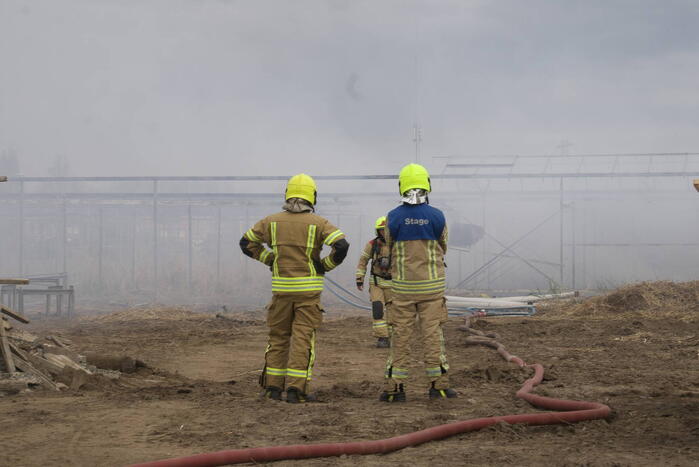 Brand in kas zorgt voor fikse rookontwikkeling