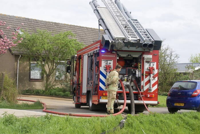 Brand in kas zorgt voor fikse rookontwikkeling