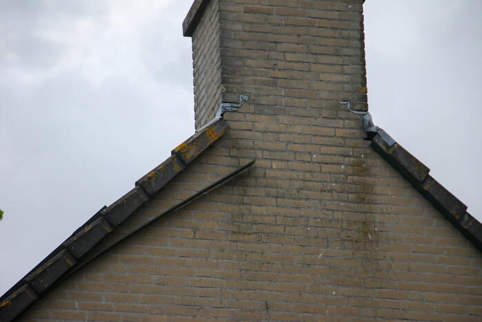 Dakrand los door harde wind