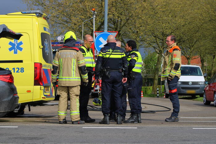 Frontale aanrijding tussen lijnbus en auto