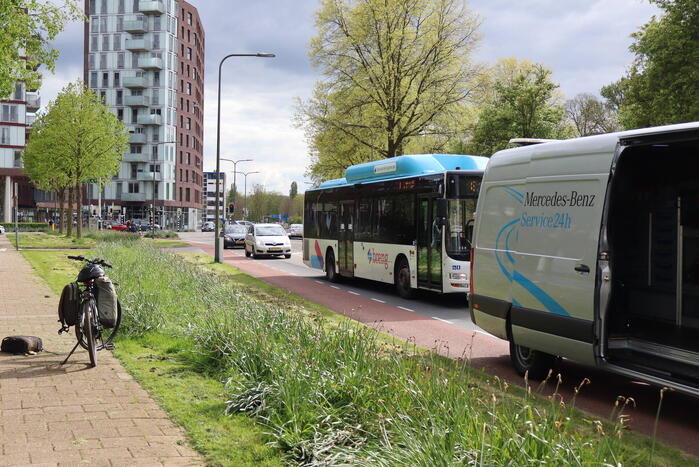 Vastlopende rem van trailer zorg voor verkeershinder