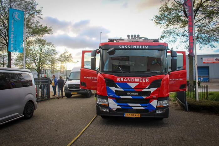 Brand bij autoschade herstelbedrijf
