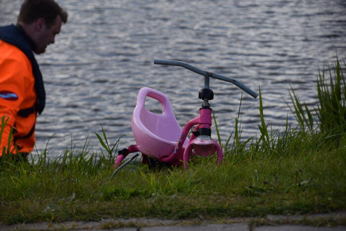 Korte zoekactie na aantreffen kinderfiets bij water
