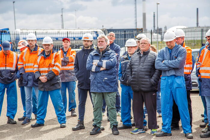Personeel Indorama protesteert tegen aangekondigde sluiting