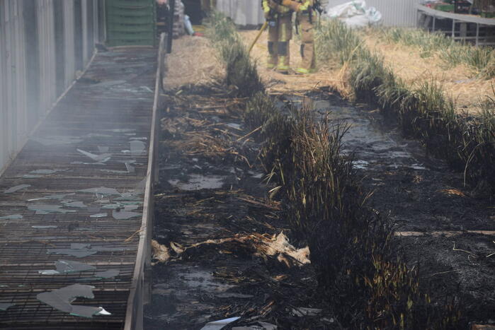 Brand in kas veroorzaakt veel rookontwikkeling