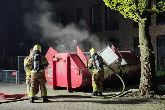 Wederom container in brand