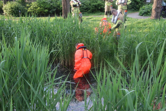 In het water gegooide jas zorgt voor brandweerinzet