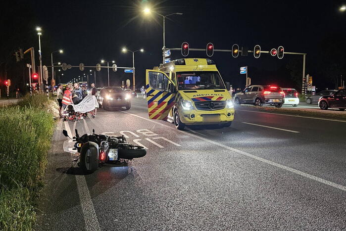 Motorrijder gewond bij aanrijding