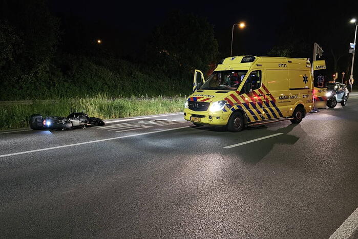 Motorrijder gewond bij aanrijding