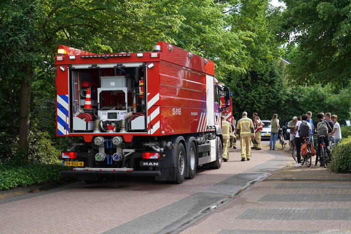 Flinke brand in coniferenhaag