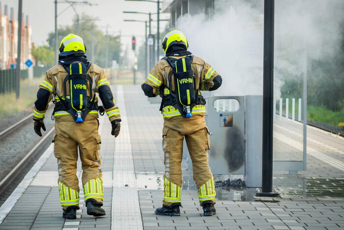 Flinke rookontwikkeling door brand op treinstation