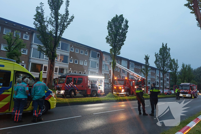 Flinke rookontwikkeling bij brand in flat