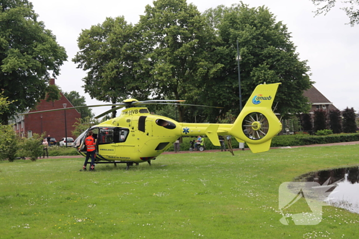 Traumahelikopter aanwezig voor medisch incident