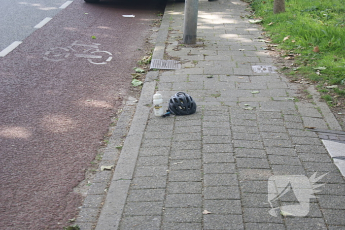 WIelrenner naar het ziekenhuis na ongeval