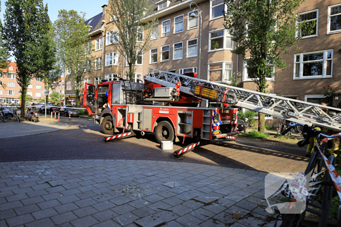 Brand op zolder van woning