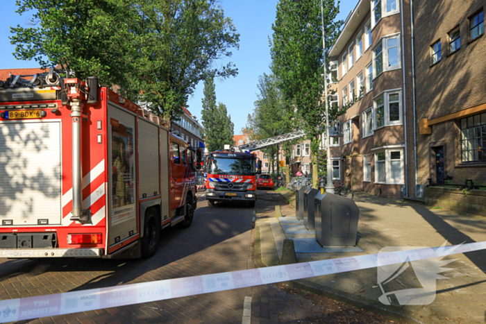 Brand op zolder van woning