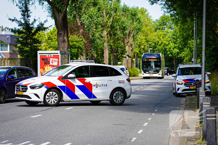 Motor afgebrand na botsing met fietser