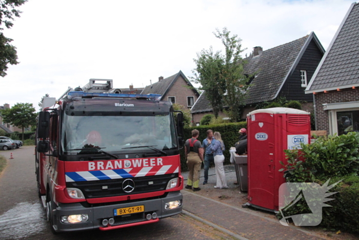 Brand in houthok snel onder controle