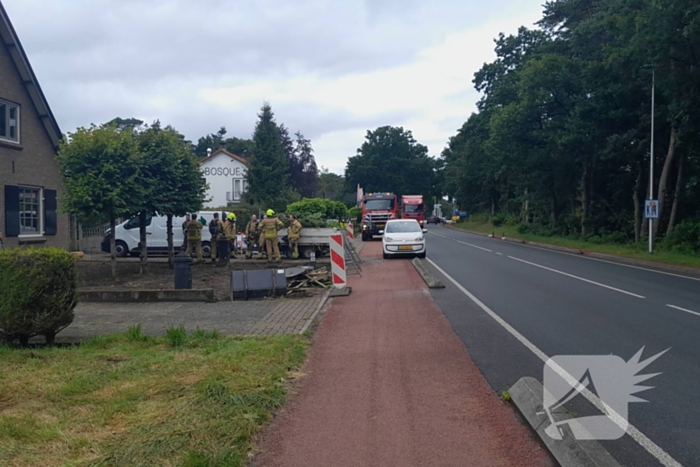 Gasleiding geraakt tijdens graaf werkzaamheden