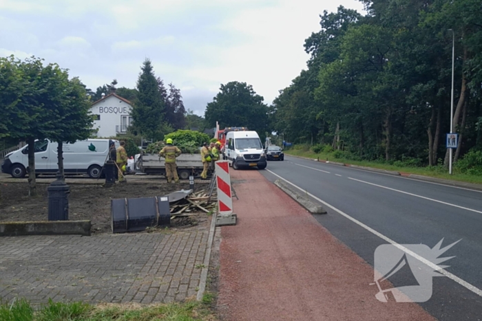 Gasleiding geraakt tijdens graaf werkzaamheden