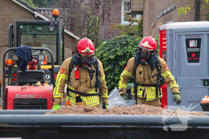 Gaslek door sloopwerkzaamheden in voortuin