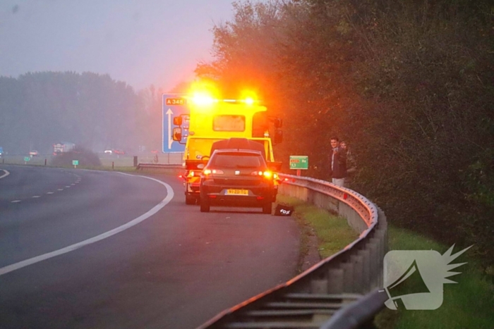 Autobrand blijkt koelvloeistoflekkage