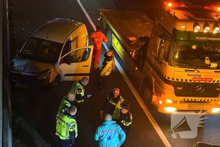 Persoon gewond bij eenzijdig ongeval op snelweg