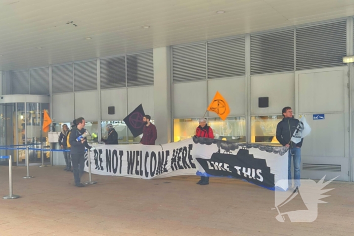 Demonstratie bij Holland America Cruise Terminal