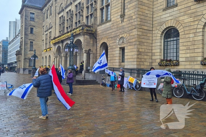 Pro-Israël-demonstratie voor stadhuis