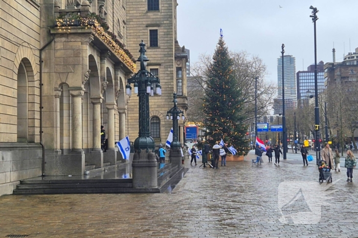 Pro-Israël-demonstratie voor stadhuis