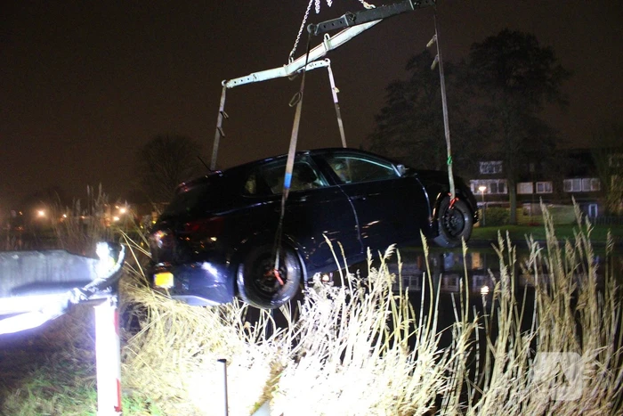 Vergeten handrem laat auto het water in rollen