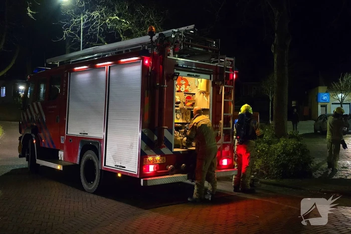 Containerbrand door vuurwerk