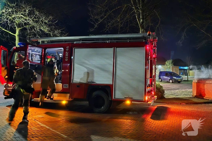 Containerbrand door vuurwerk