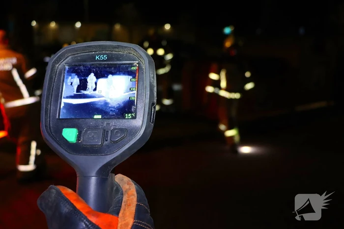 Containerbrand door vuurwerk