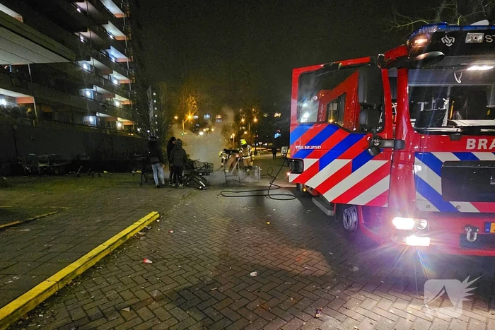 Meerdere winkelwagens in brand gestoken