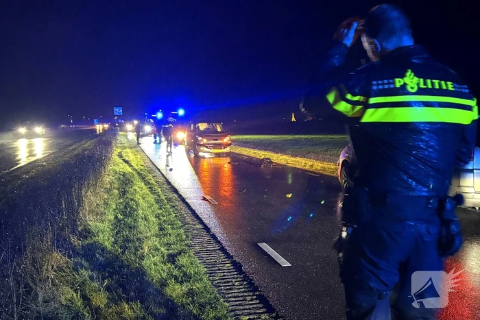 Fietser gewond bij botsing met auto