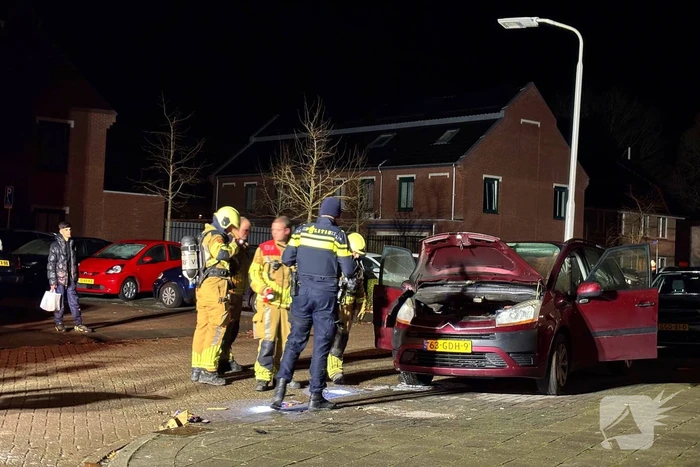 Autobrand snel onder controle