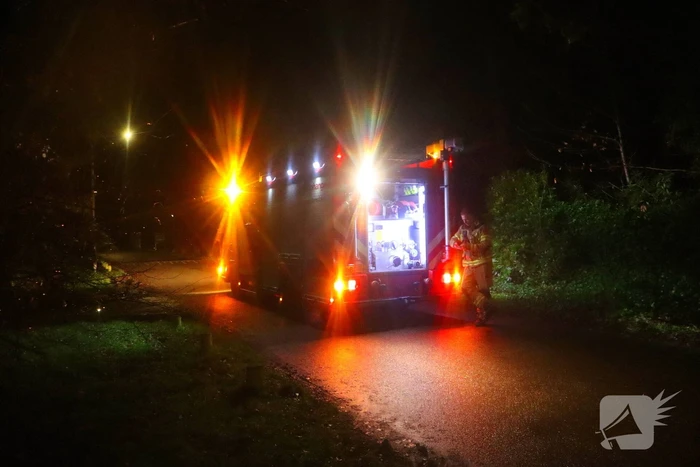 Schoorsteenbrand bij het mountainbike Museum