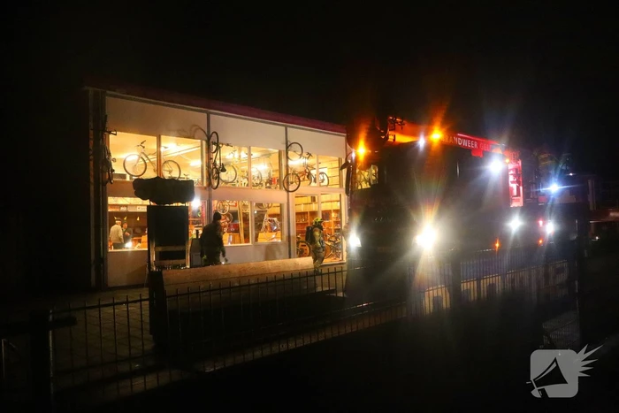 Schoorsteenbrand bij het mountainbike Museum
