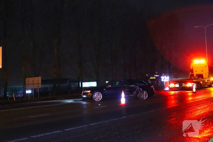 Auto in de slip bij oprit
