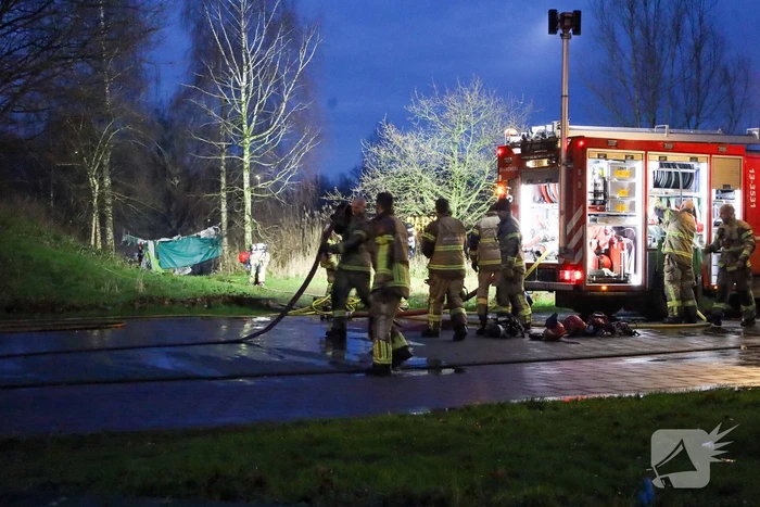 Brandmelding bij onderkomen dakloze