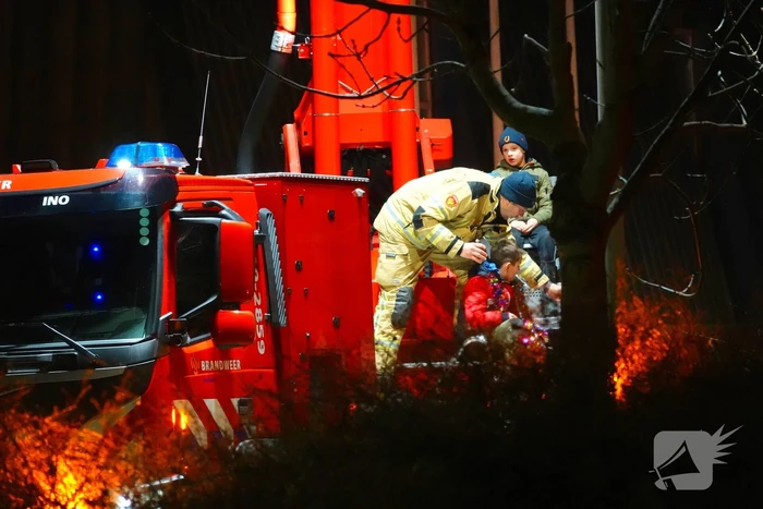 Kerstboom verbranding door brandweer