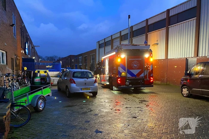 Brand in keuken van bezorg restaurant