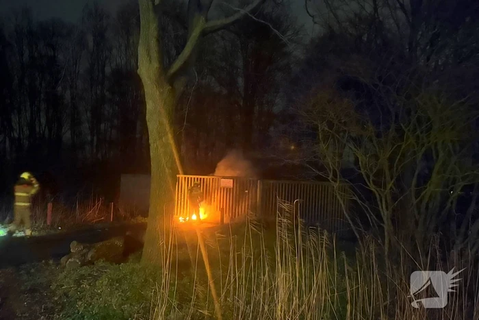 Buitenbrand bij een hekwerk
