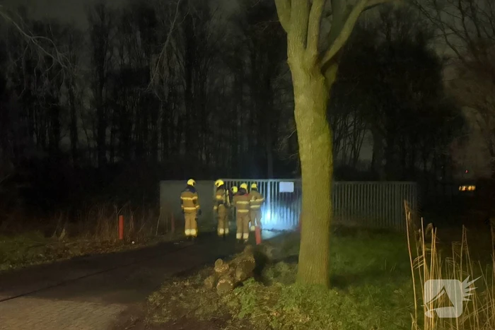 Buitenbrand bij een hekwerk