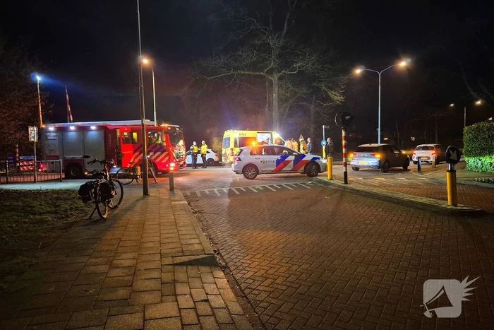 Fietser ten val op kruising