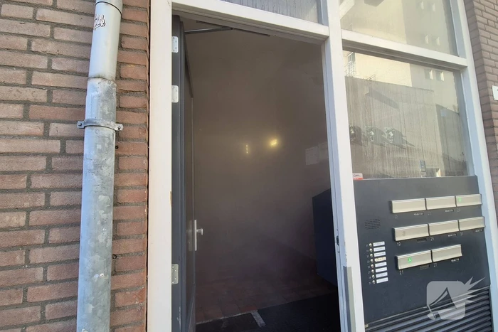 Gebouw vol stoom door lekkage