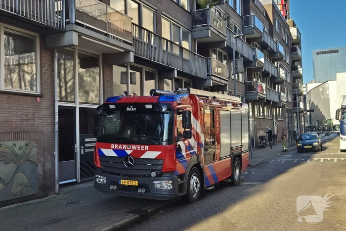 Gebouw vol stoom door lekkage