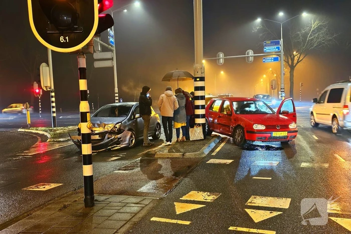 Verkeershinder door aanrijding met auto's