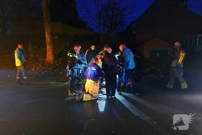 Kindje vast met voet tussen spaken